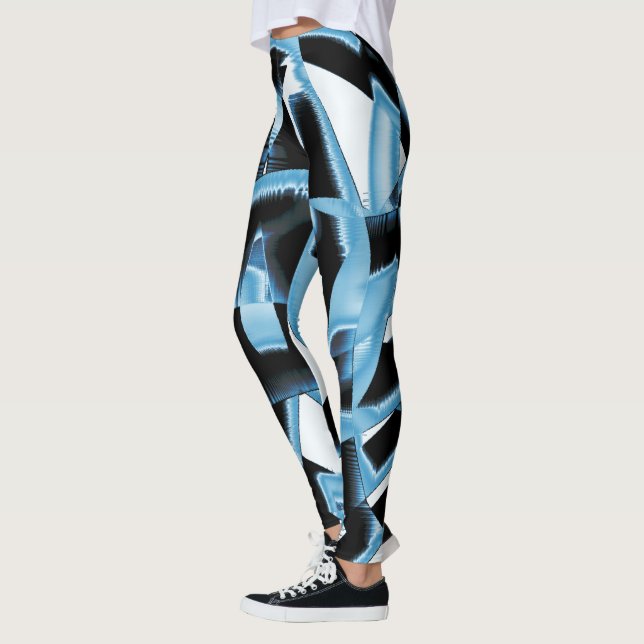 Blauer und schwarzer Schrott oder Bänder werden ze Leggings (Links)