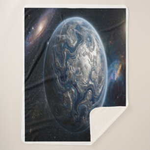 Blauer und Silberner Planet Sherpadecke