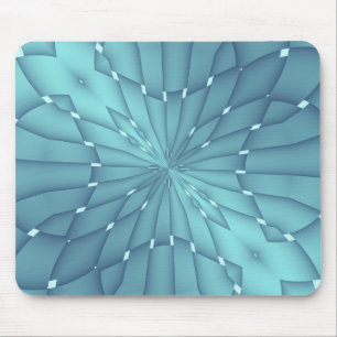 Blauer und Türkiser Metallstern Mousepad