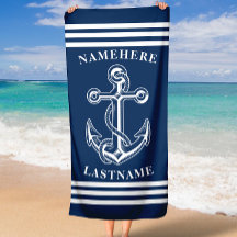 Blauer und weißer Anker mit Individuelle Name "Rop