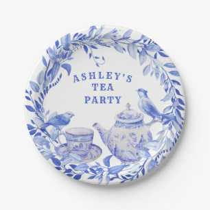 Blauer und weißer Blumenkohl mit Birnen Pappteller