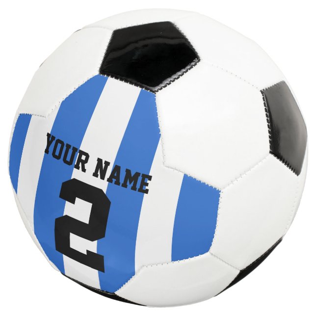 Blauer und weißer Fußball/Fußball-Streifen: Fußball (Dreiviertel)