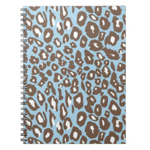 Blauer und weißer Leopard Notizblock
