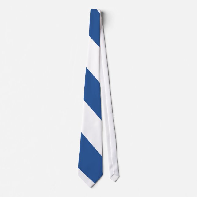 Blauer und weißer Luft-Falke Diagonal-Gestreift Krawatte (Vorderseite)