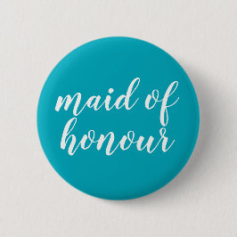 Blauer und weißer "Mädchen der Ehre" Knopf Button