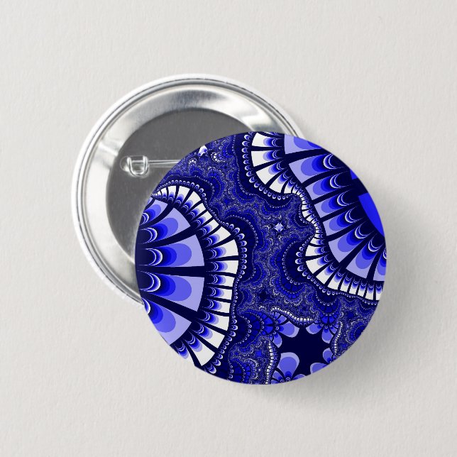 Blauer und weißer Remix Button (Vorne & Hinten)