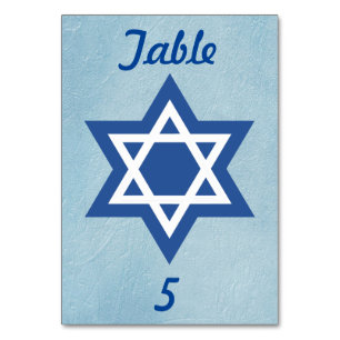 Blauer und weißer Star von David Tischnummer
