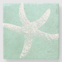 Blauer und weißer Starfish-Untersetzer