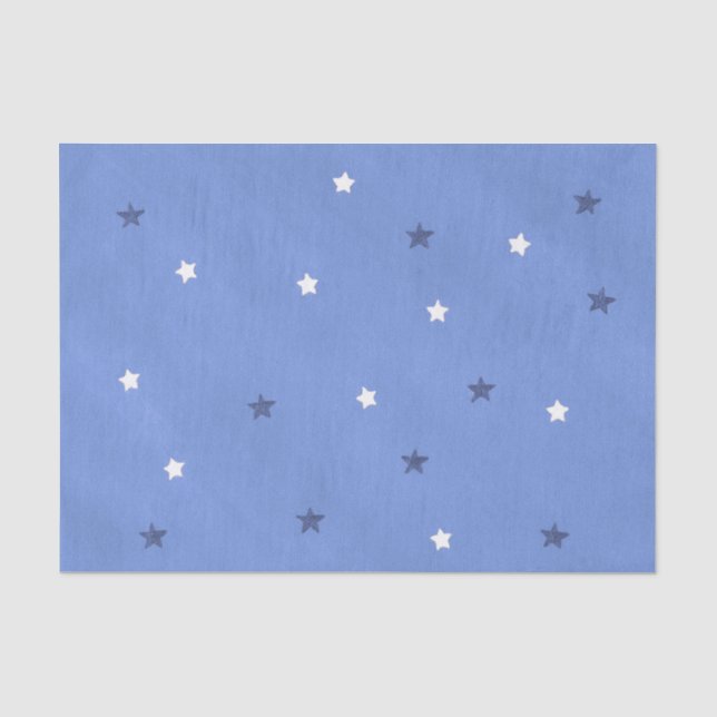 Blauer und weißer Stein - Mischpapier Seidenpapier (Vorderseite)