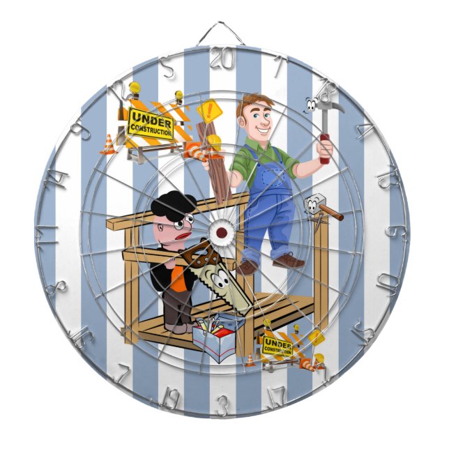 Blauer und weißer Streifen in der Bauweise Dartscheibe (vorne)