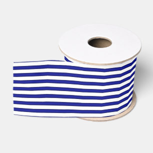 Blauer und weißer Streifen Ripsband