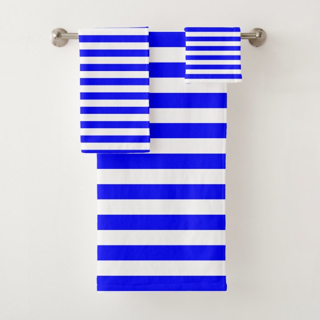 Blauer und weißer Streifen Set Handtuch (Insitu)