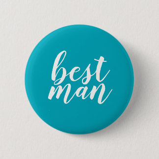 Blauer und weißer "Trauzeuge" Knopf Button