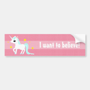 Blauer und weißer Unicorn Sterne anpassbar Autoaufkleber