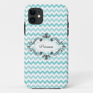 Blauer und weißer Zickzack IPhone Kasten Case-Mate iPhone Hülle