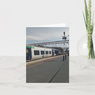 Blauer und weißer Zug Karte