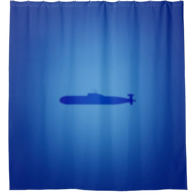 Blauer Untergrund Duschvorhang (Vorderseite)