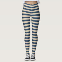 Blauer Vanilla Streifen Leggings