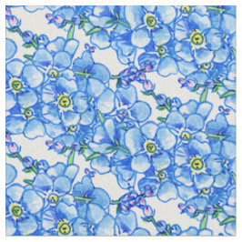 Blauer vergessener Blumengeflecht Stoff