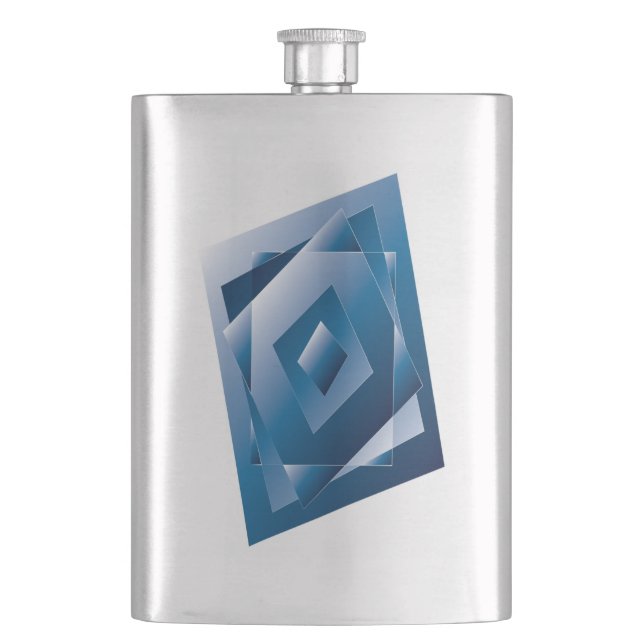 blauer Verlauf 1 Flachmann (Vorderseite)