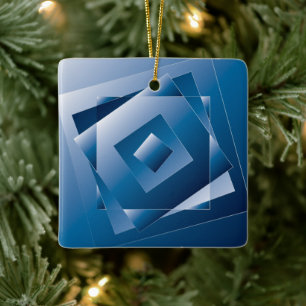 blauer Verlauf 1 Keramikornament