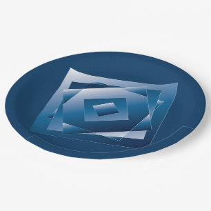 blauer Verlauf 1 Pappteller