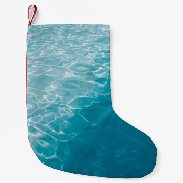 Blauer Verlauf Kleiner Weihnachtsstrumpf (Vorderseite)