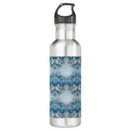 Blauer Verzierter Blumenkohl Flasche Edelstahlflasche