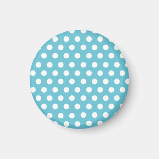 Blauer Vintage Punkte Magnet