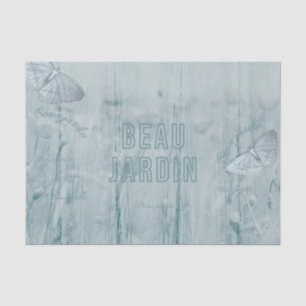 Blauer Vintager Schmetterling Seidenpapier