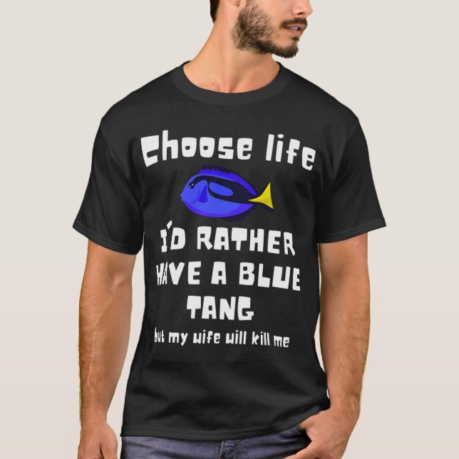 Blauer violetter Kampffisch T-Shirt (Vorderseite)