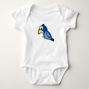 Blauer Vogel Baby Strampler