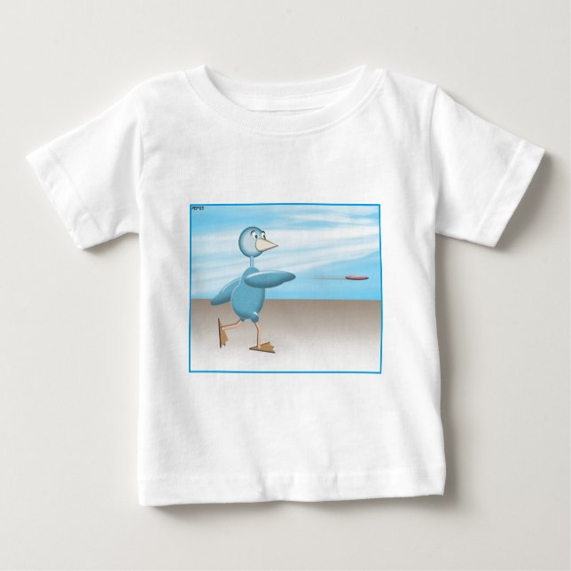 Blauer Vogel Baby T-shirt (Vorderseite)