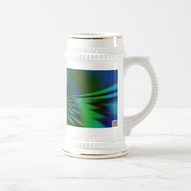 Blauer Vogel Bierglas (Rechts)