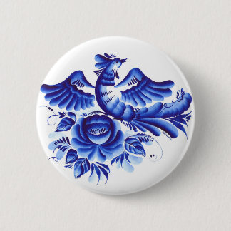 Blauer Vogel Button
