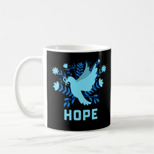 Blauer Vogel der Hoffnung und des Friedens - Taube Kaffeetasse
