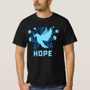 Blauer Vogel der Hoffnung und des Friedens - Taube T-Shirt
