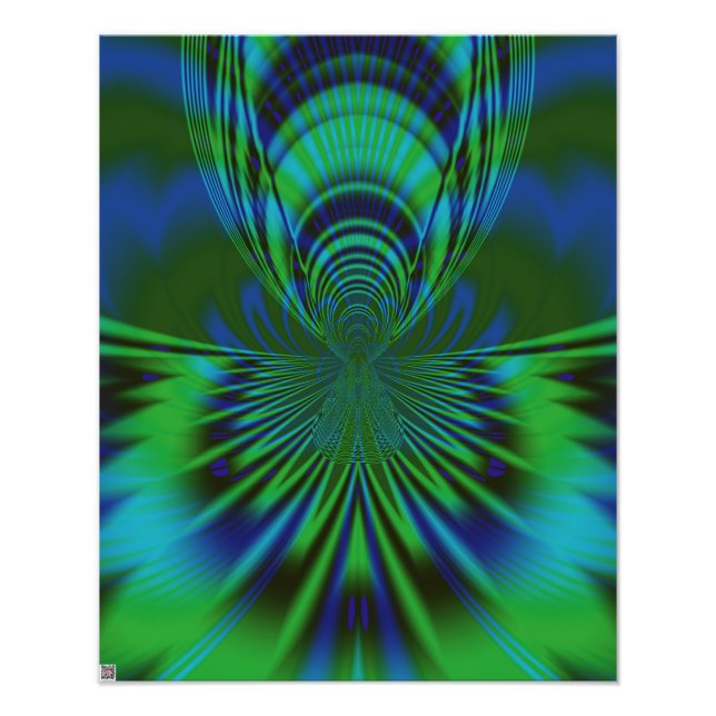 Blauer Vogel Fotodruck (Vorne)