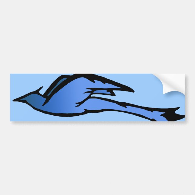 Blauer Vogel im Flug-Autoaufkleber Autoaufkleber (Vorne)