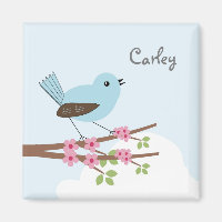 Blauer Vogel in Blossom Tree Personalisiert