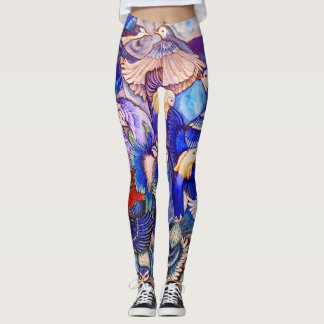 Blauer Vogel-Leggings Leggings