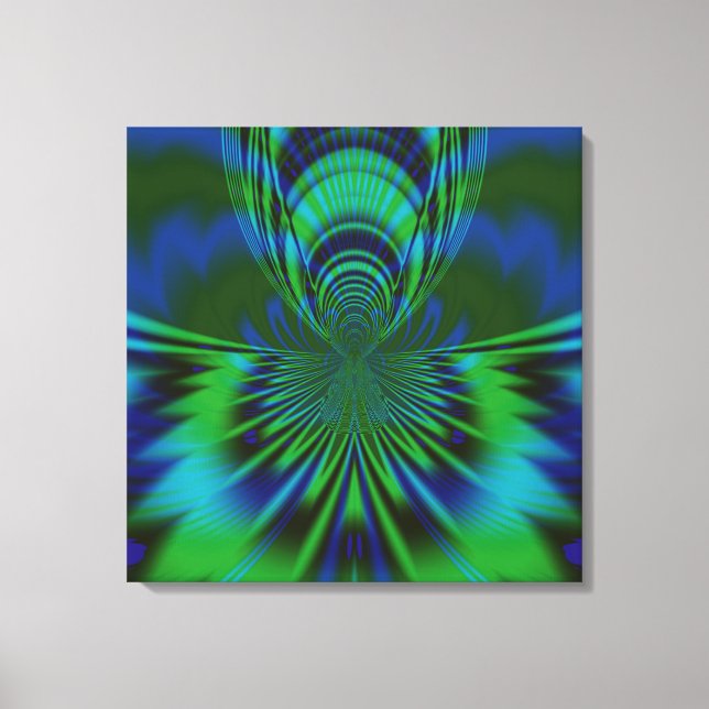 Blauer Vogel Leinwanddruck (Vorderseite)