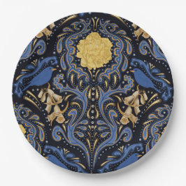 Blauer Vogel Pappteller