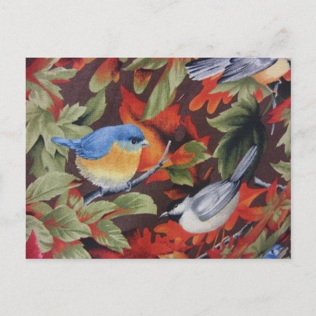 Blauer Vogel Postkarte (Vorderseite)