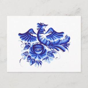 Blauer Vogel Postkarte