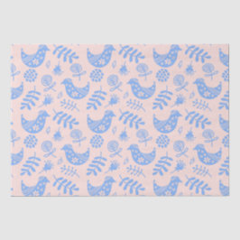 Blauer Vogel Seidenpapier