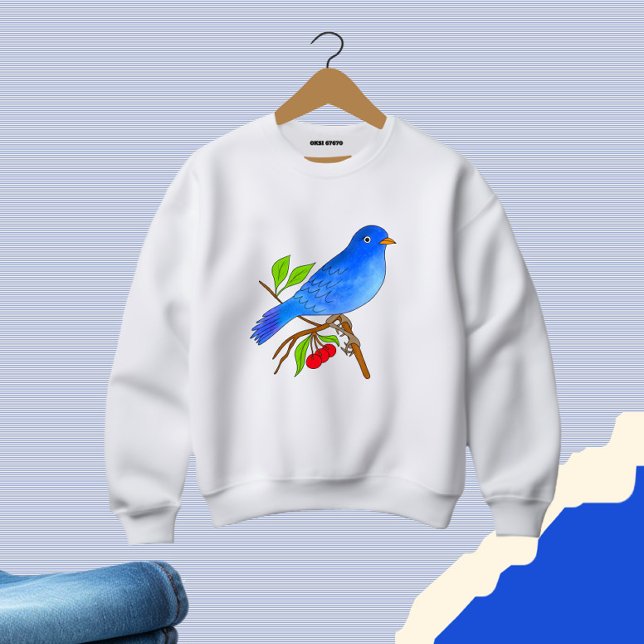 Blauer Vogel Sweatshirt (Von Creator hochgeladen)