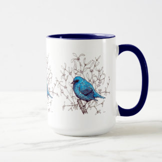 Blauer Vogel Tasse