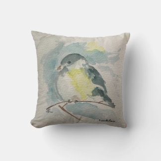 Blauer Vogelkissen Kissen
