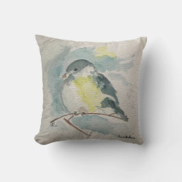 Blauer Vogelkissen Kissen